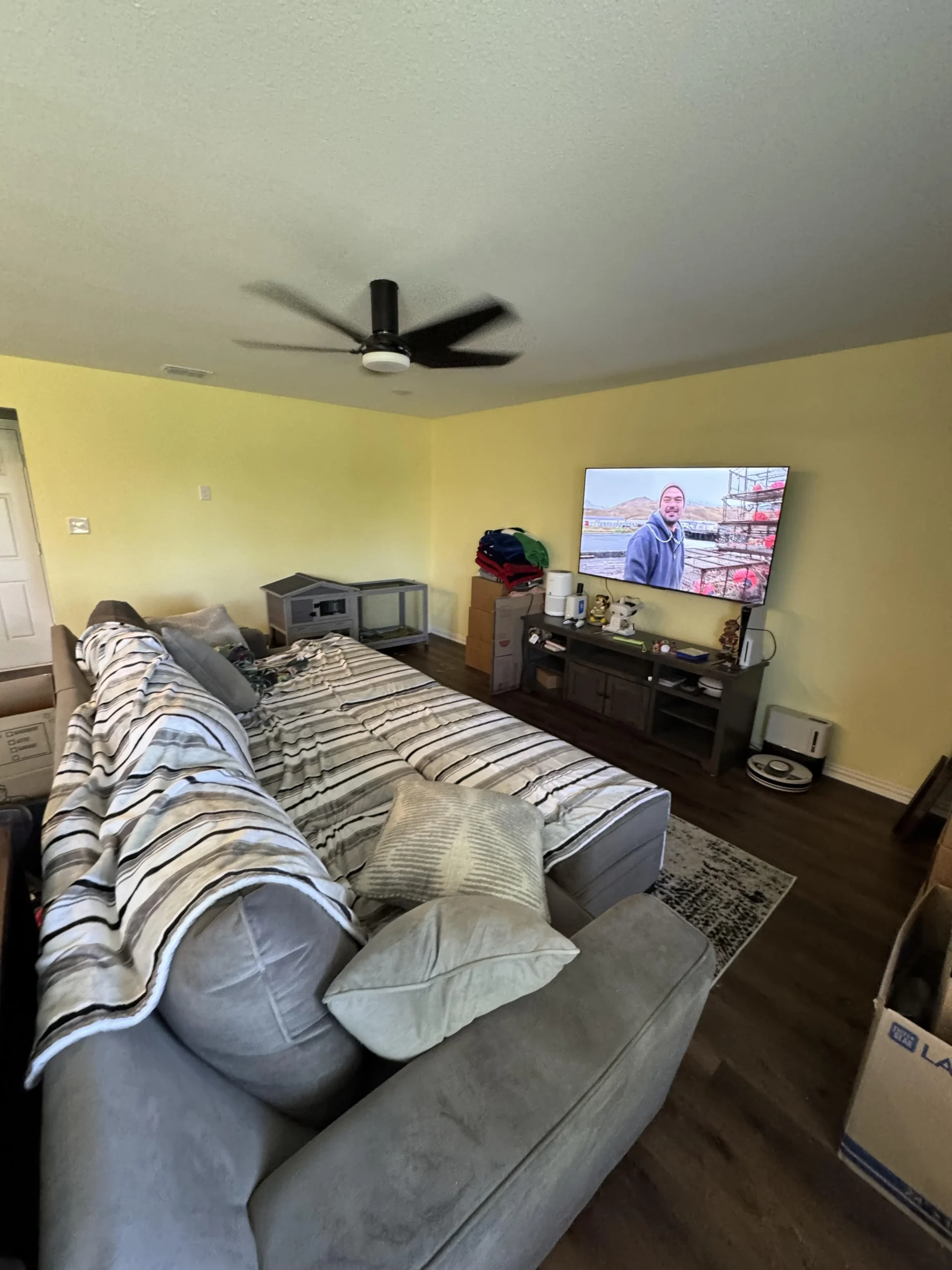 Bedroom fully restored with new finishes after fire damage restoration by Mr. Restore in Frisco, TX