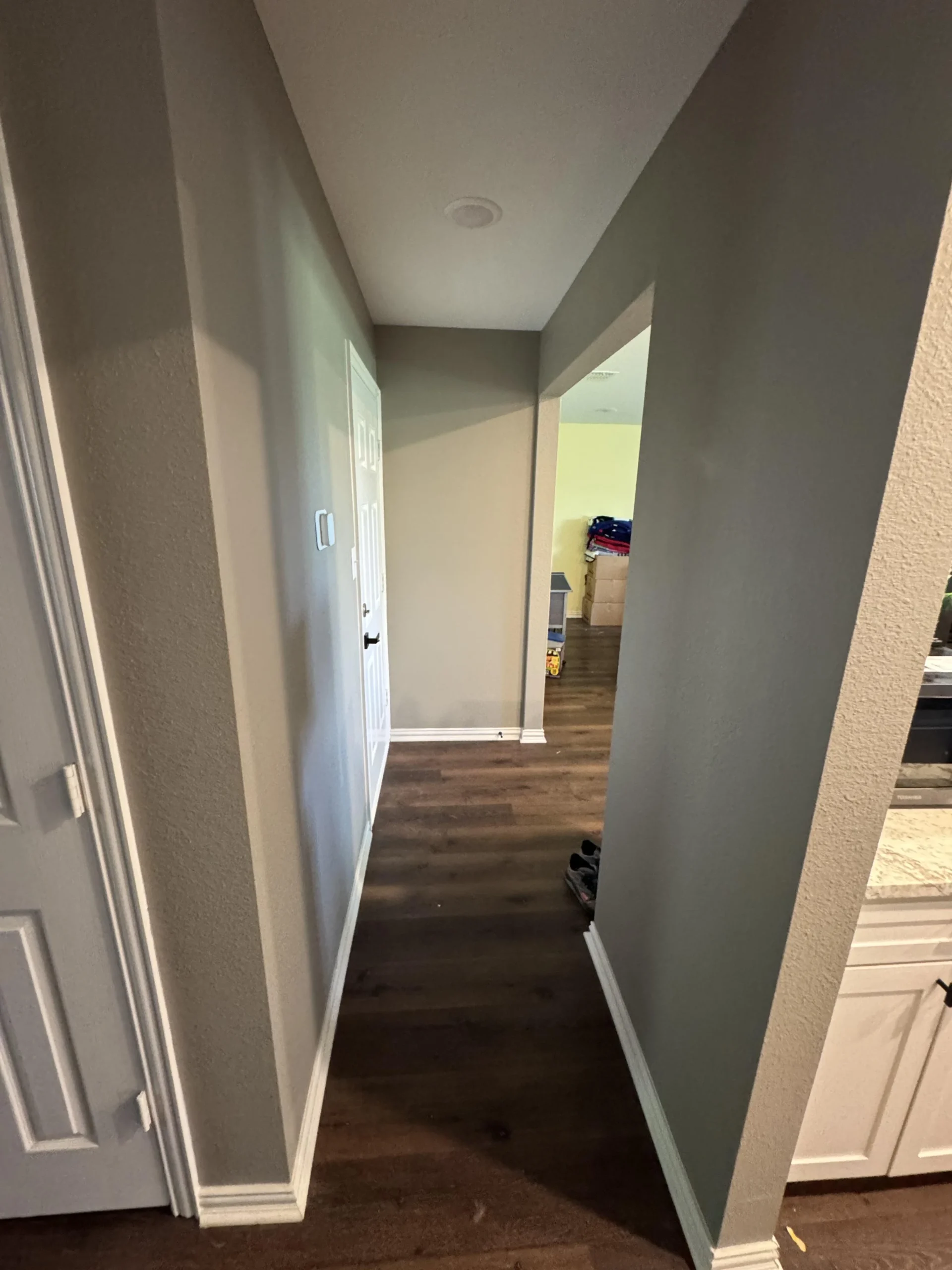 Restored interior hallway after Mr. Restore completed fire damage restoration in Frisco, TX